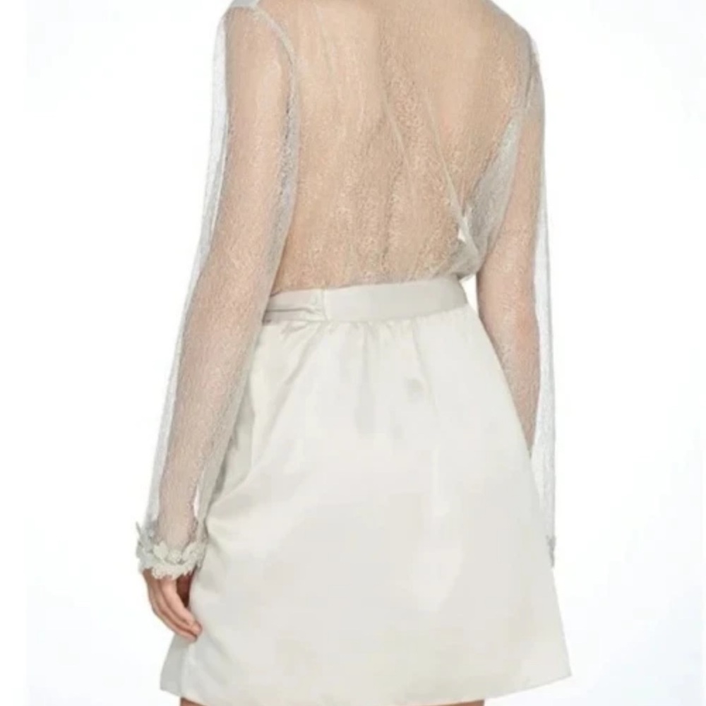 Anthropologie Shimmering Silver Robe - Picture 3 of 8